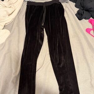 Juicy Couture Black Velour Track Pants